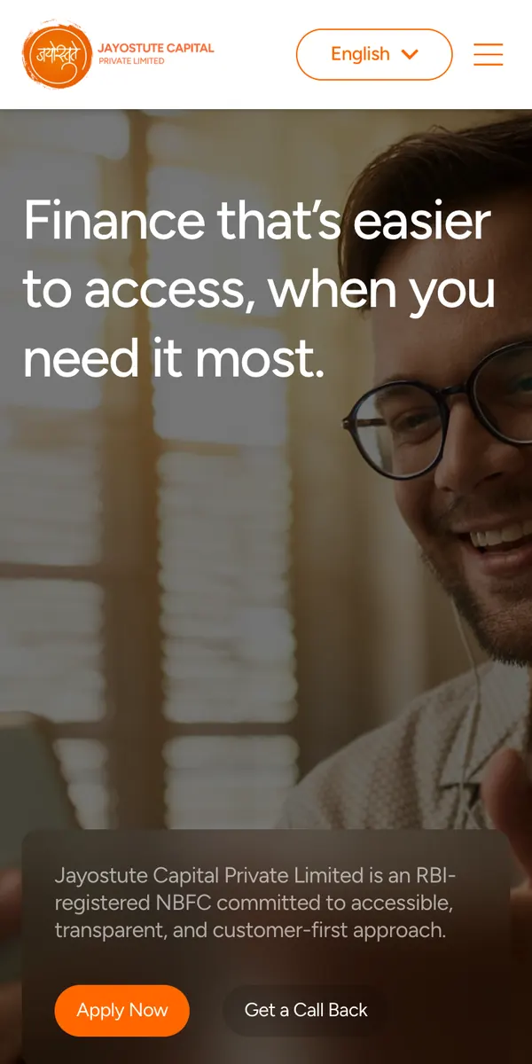 Jayostute Capital: the live site on a phone