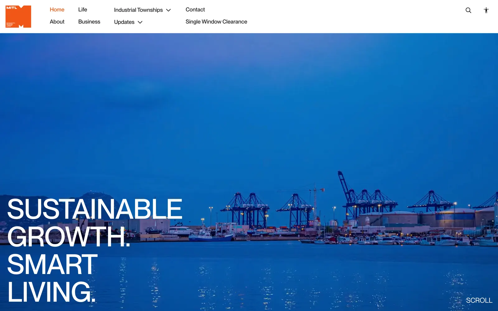MITL: the live site on desktop