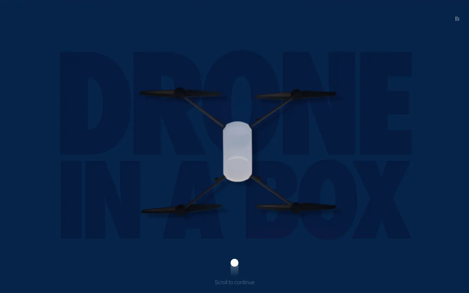 RRP Drones: the live site on desktop